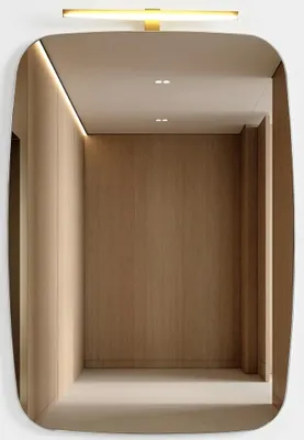 Productafbeelding van Moderne spiegel met afgeronde hoeken, wandspiegel, design
