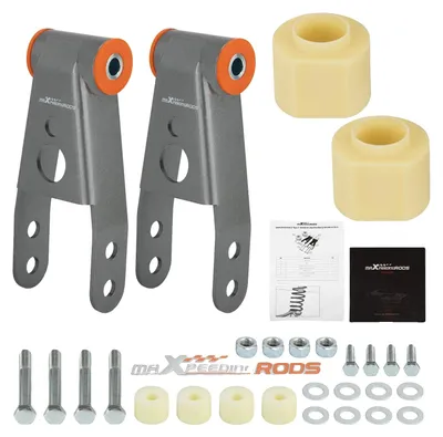 Image de Kit de levage de suspension, avec un rehaussement de 7,6 cm à l'avant et de 5 cm à l'arrière, compatible avec les Jeep Cherokee XJ de 1984 à 2001, fabriqué en acier robuste, améliore la compatibilité des pneus