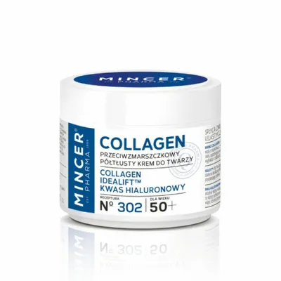 Zdjęcie produktu dla Mincer Pharma Collagen 50+ Przeciwzmarszczkowy półtłusty krem do twarzy No.302, 50ml