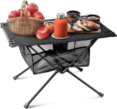 Obrázok produktu pre Uniqoos® skladací campingový stôl – stabilný a pevný, rozmer 60 x 40 x 40 cm, ideálny na kempovanie