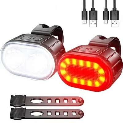 Obrázek produktu pro Sada nabíjetelných LED světel na kolo