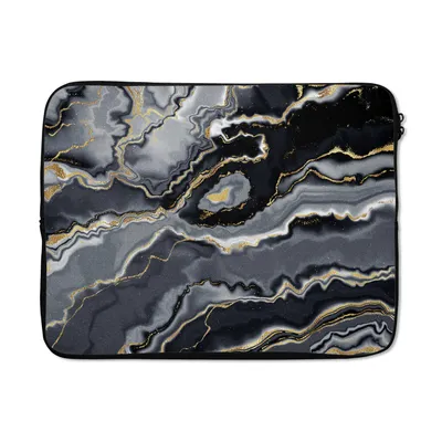 Produktbild von MuchoWow® Laptop Hülle 15 Zoll Glitzer - Gold - Marmor - Achat - Geode Laptoptasche - Laptoptasche - Sleeve - Rundum-Schutz