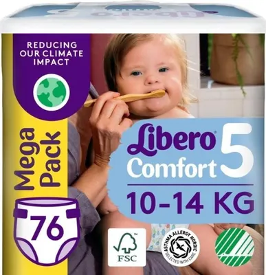 Image de Libero Comfort 5 Mega Pack (76 pièces) 10 - 14 kg