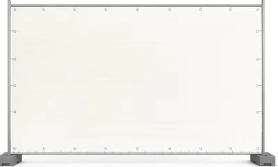 Produktbild von Bauzaunplane Sichtschutz-Plane PE-Gewebe mit Ösen Abdeckplane weiß 1,76 x 3,41 m