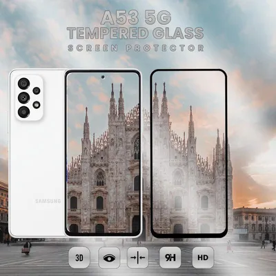Obrázek produktu pro 1-balení Samsung Galaxy A53 5G Ochranné sklo na displej - Tvrzené sklo 9H - Super kvalita 3D