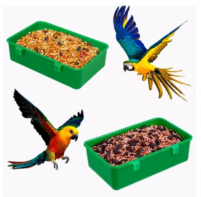 Produktbild von 2 Stück Vogelfutterschalen, D-förmige Futterschalen für kleine Vögel