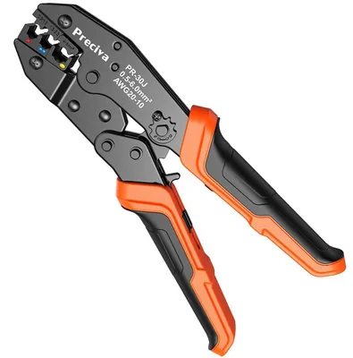 Obrázok produktu pre Kliešte na krímenie izolovaných káblových koncoviek, 0,5-6 mm². Nástroj na krímenie. Kliešte na krímenie