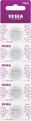 Productafbeelding van TESLA lithiumbatterij CR2025, verpakt per 5 stuks
