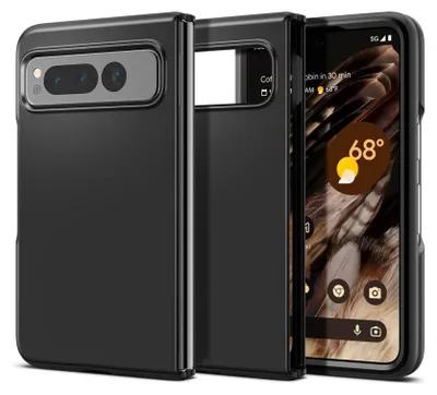 Obrázok produktu pre Silikónový kryt pre Google Pixel Fold ochranný kryt matný čierny zadný kryt kryt mobilného telefónu