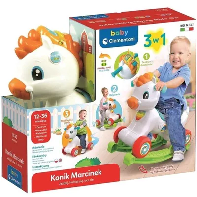 Productafbeelding van Interactieve pony Marcinek hobbelpaard en activiteitencentrum Pools en Engels Clementoni 50928