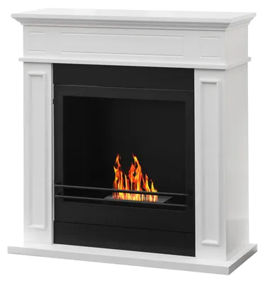 Produktbild von Jefferson - Bioethanol-Holzboden-Kamin 89,5x28xH90,5 cm, weiøe Farbe
