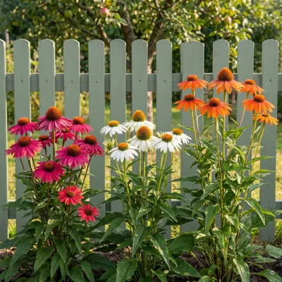 Produktbild von Stauden Gänge 3 x Echinacea purpurea Kollektion - Sonnenhut bunt, pink und weiß, 40-70 cm - winterhart, mehrjährig, 3 x 9x9 cm Topf