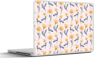 Produktbild von MuchoWow® Laptop Aufkleber Sticker Cover Blumen - Muster - Sommer 31x22.5 cm - Laptop-Deko