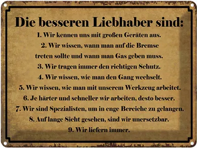 Produktbild von vianmo Blechschild 30x40 cm die besseren Liebhaber sind Spruch Zitat