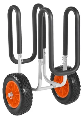 Zdjęcie produktu dla Wózek transportowy VEVOR, 68 kg, wózek do stand up paddle board z oponami z pełnej gumy 25,4 cm, piankową wyściółką, paskiem napinającym, idealny do transportu paddleboardów i desek surfingowych, 520 x 500 x 680 mm