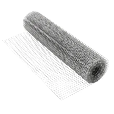 Produktbild von ECD Germany Volierendraht Drahtgitter Silber 12x12mm Masche, 1x10m, 0,7mm dick, verzinkter Stahl, 4-eck Drahtzaun Schweißgitter Maschendrahtzaun