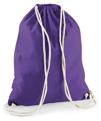 Produktbild von Westford Mill W110 | Baumwoll Gymsac / Turnbeutel | 37 x 46 cm - Farbe: Purple - Größe: 37 x 46 cm
