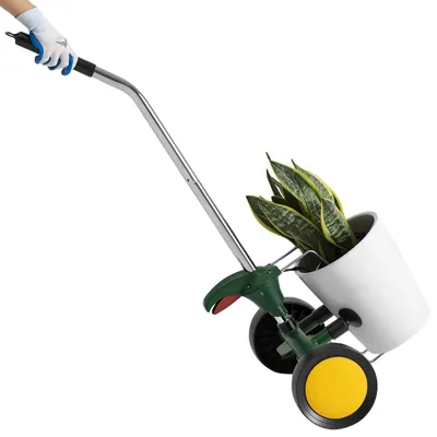 Immagine prodotto di VEVOR, robusto carrello per il trasporto di vasi da giardino con braccio a pinza regolabile, capacità di carico massima di 65 kg, carrello per piante con ventosa e chiusura sicura, adatto per uso interno ed esterno