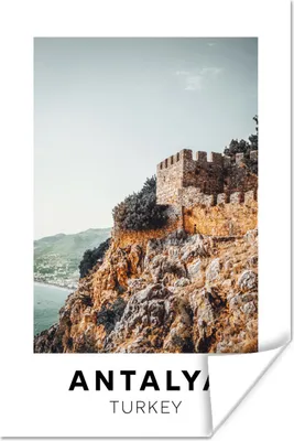 Produktbild von MuchoWow® Poster Türkei - Berg - Burg 40x60 cm - Plakate für die Wand - Poster Babyzimmer