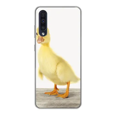 Produktbild von MuchoWow® Handyhülle Schutzhülle Hülle für Samsung Galaxy A30s Ente - Küken - Tiere - Süß - Mädchen - Jungen - Kinder Silikon Softcase Handy Hülle - Karteninhaber