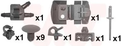 Produktbild von VAN WEZEL Montagesatz Motorhaube 4339797 Vorne für RENAULT CLIO II (BB0/1/2, CB0/1/2)
