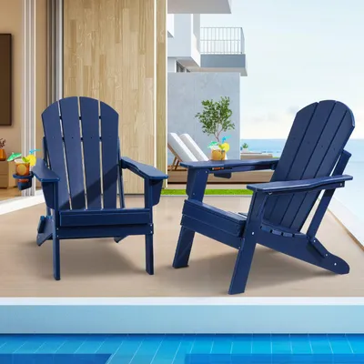 Immagine prodotto di Sedia pieghevole da esterno - Sedia da giardino pieghevole - Sedia Adirondack in plastica - Sedia pieghevole per campeggio