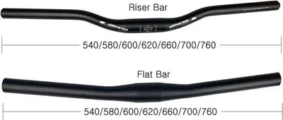 Productafbeelding van Famanu aluminium stuur voor mountainbike - 318 mm x 580 mm / 620 mm / 700 mm / 760 mm
