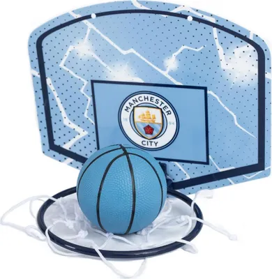 Produktbild von Manchester City FC - Mini basketbalový set TA12704 (jedna velikost) (modrá/bílá/černá)