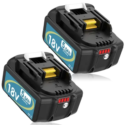 2er-Pack 18V 5,5Ah Akku mit LED-Anzeige, kompatibel mit BL1860B
