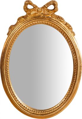 Oval wandspiegel 22x32 cm, Spiegel oval goldrahmen, Badspiegel oval, Gold