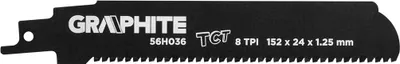 Image de Lames de scie sabre GRAPHITE HM TCT, 152 x 24 x 1.25 mm, 8TPI