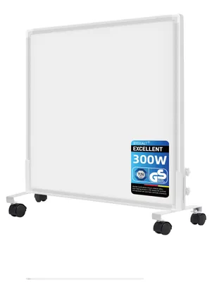 Imagen del producto de Calentador infrarrojo eléctrico de 300 W - Calentamiento rápido - 505 x 22 x 595 mm - Blanco