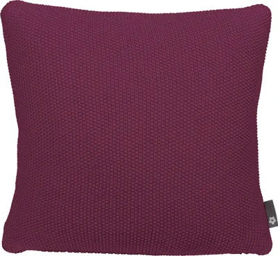 Produktbild von Pichler Baumwollgestrick uni Kissenhülle 2er Set 50 x 50 cm LOLA Rechteck pflaume