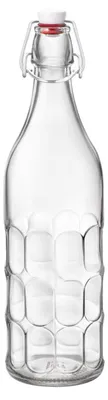 Glasflasche für Sprudelwasser, 1 L, transparent, spülmaschinenfest