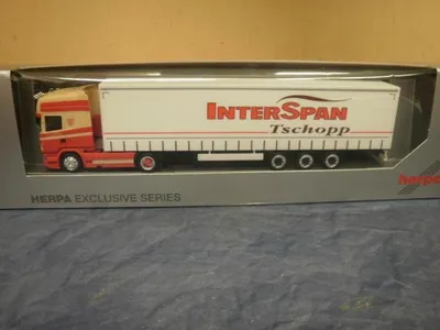 Produktbild von Herpa LKW Scania R Topl./Aerop Ga-KSZ InterSpan Tschopp 925426