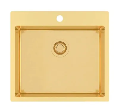Produktbild von Edelstahlspüle Gurari TERRA100N Gold Design Spüle 550 x 505 mm Premiumqulität