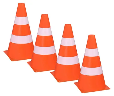 Productafbeelding van Pylonen - Verkeershoedjes - Set van 4 - Oranje - 24 x 13,5 cm