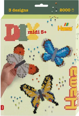 Immagine prodotto di Hama iron on beads 3452 Hama iron on beads midi "Farfalle", confezione regalo