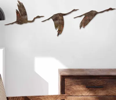 Zdjęcie produktu dla Wallity, Rusty Birds 1, dekoracyjny metalowy dodatek ścienny, antyczny, METALOWY CIAŁO, 11 x 16 cm