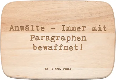 Produktbild von Mr. & Mrs. Panda Schneidebrett Holz Spruch Anwalt Paragraphen - Transparent - Geschenk, Frühstücksbrett, Gerichtsverfahren, schneidebrettchen, Beruf, Berufsliebe, Berufe