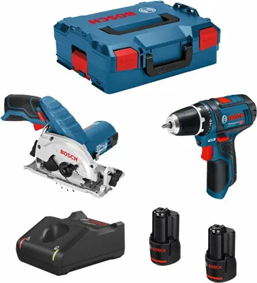 Produktbild von BOSCH Kit 12V B12GSRGKS2bat3a-40 (GSR 12V-15 + GKS 12V-26 + 2 x 3,0 Ah + GAL12V-40 + L-Boxx 136)