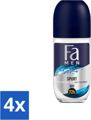 Produktbild von Fa Men - Sport - Deodorant-Roller - Citrus Green - 50 ml - Vorteilspack - 4 Stücke