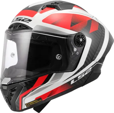 Produktbild von LS2 FF805 Thunder GP Raute Carbon Helm, weiß/rot, M (57/58)