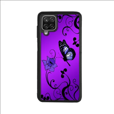 Produktbild von TPU Silikon Hülle für Samsung Galaxy A12 Handy Cover Case Schutzhülle Handyhülle Bumper MOTIV 259 Butterfly Blume
