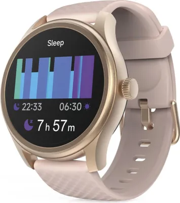 A smartwatch displaying sleep tracking data.
