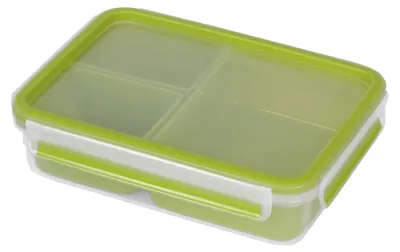 Produktbild von EMSA CLIP & GO Snackbox 1,2 L mit 3 Einsätzen, Box, Rechteckig, 1,2 l, Transparent, Deutschland, 163 mm