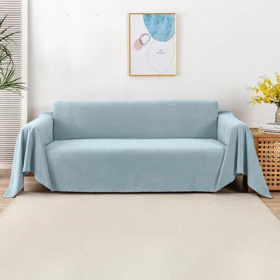 Productafbeelding van Bankhoezen 180x380 cm, waterblauw, voor woonkamer