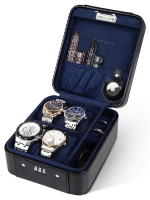 Productafbeelding van Solidchoice - Horloge Reisdoos met Combinatieslot voor 4 Horloges