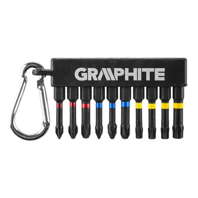 Obrázok produktu pre Sada nárazových bitov GRAPHITE, 10 ks.
