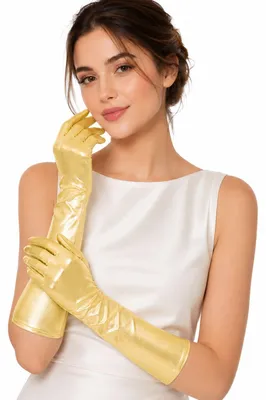 Produktbild von Glitzernde Handschuhe Shine 40 cm - Gold